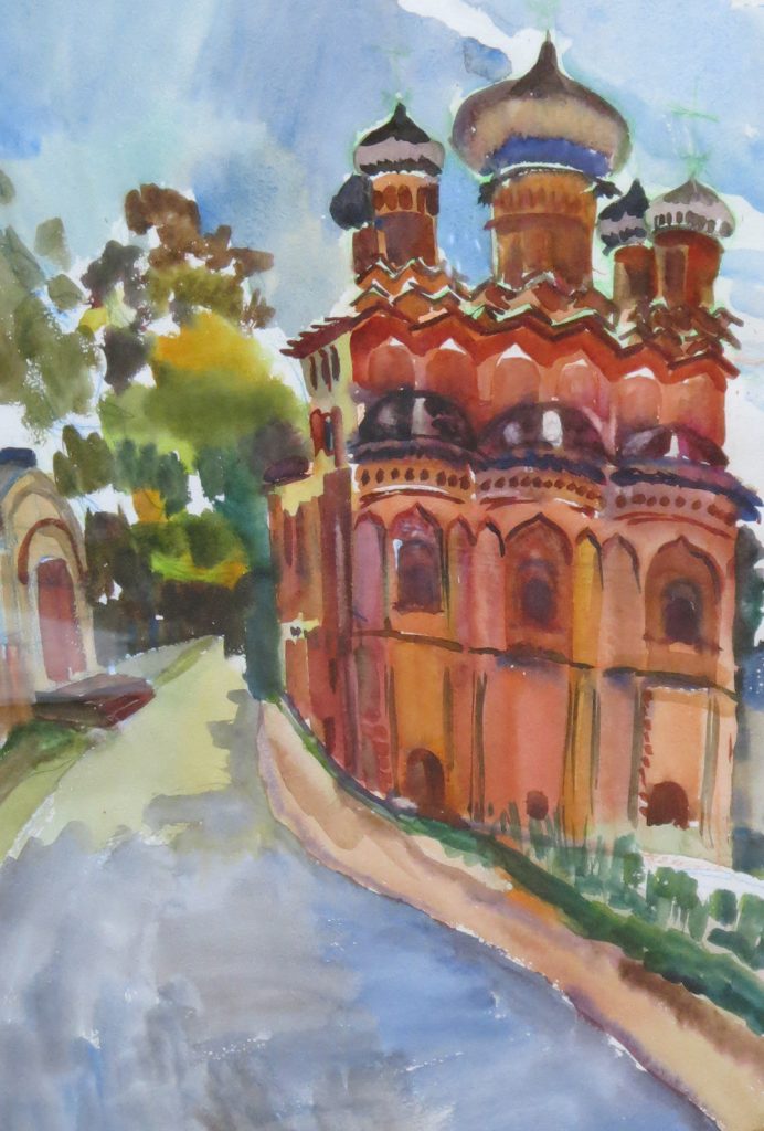 Акварельный рисунок Великий Новгород