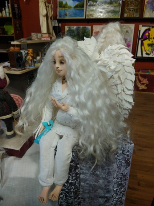 Ангел, полимерная глина, авторская кукла