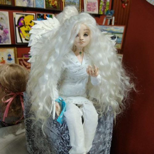 Ангел, полимерная глина, авторская кукла