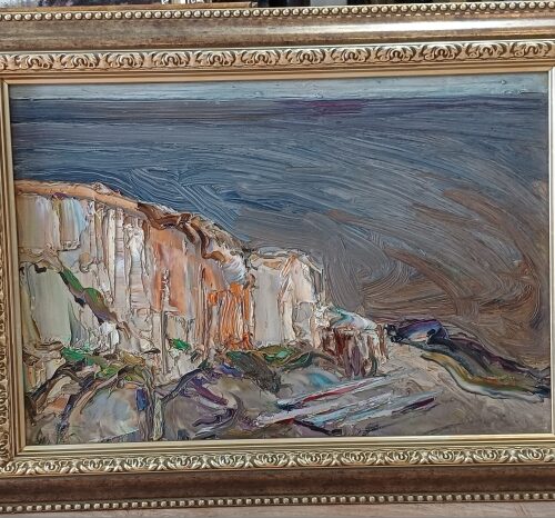 Картина «Скала» художник  Федотов А., 1990 гг, холст/масло, 33 х 48 см