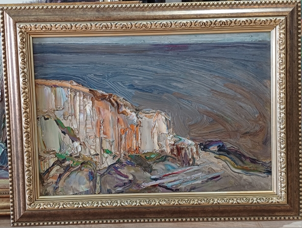 Картина «Скала» художник Федотов А., 1990 гг, холст/масло, 33 х 48 см