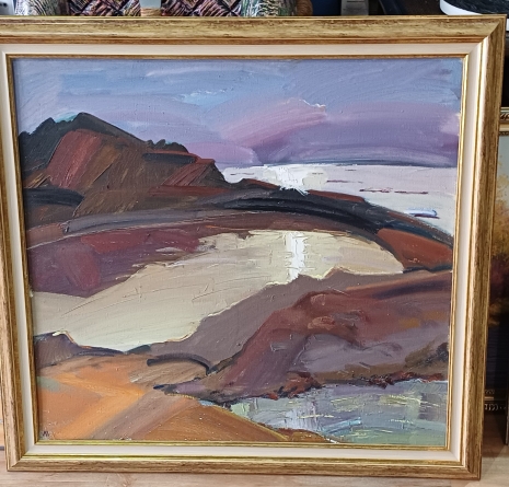 Картина «Закат» — автор Ларионов М, 1990 г,  холст/масло, 70 *65 см