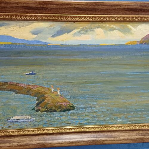 Картина «Амур» — автор Петухов ИС,. 1985 г картон/масло, 36 х 83 см