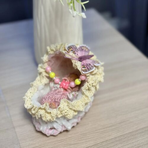 Авторская кукла  "Малыш в люльке". Миниатюра