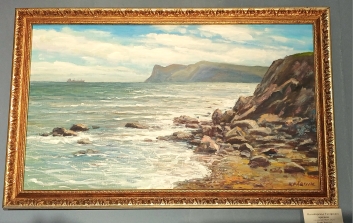 Картина "На побережье Татарского пролива", х\м, 38*65