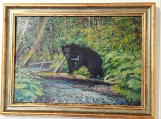 Картина В таёжной глуши", х\м, 33*47
