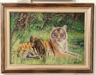 Картина "В тигровом царстве", х\м, 33*47