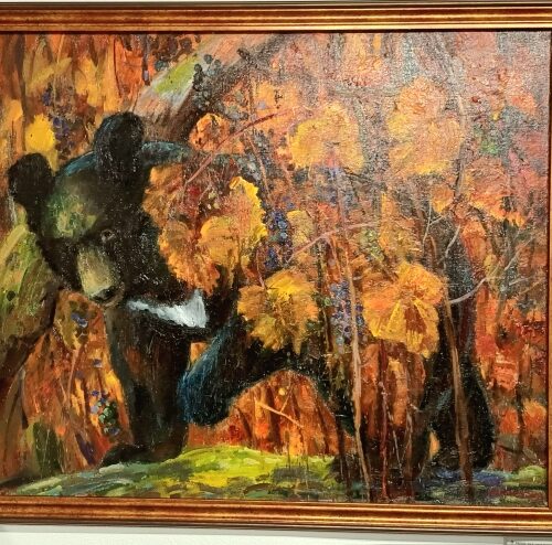 Картина "В зарослях  амурского дикого винограда", х\м, 70*60