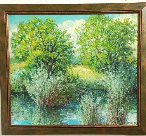 Картина "Залив на левом берегу Амура", х\м, 46*53