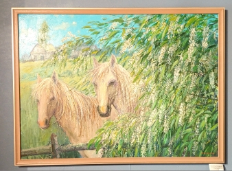 Картина "Когда черёмуха цветёт"". х\м, 80*110