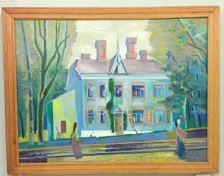 Картина "Дом на улице Шеронова. Хабаровск", 60.5*80,5, х\м, 1995 г Гуриков АВ