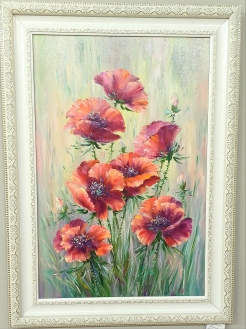 Картина "Маки", х\м, 60*70