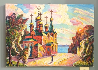 Картина "Храм", х\м, 50*70