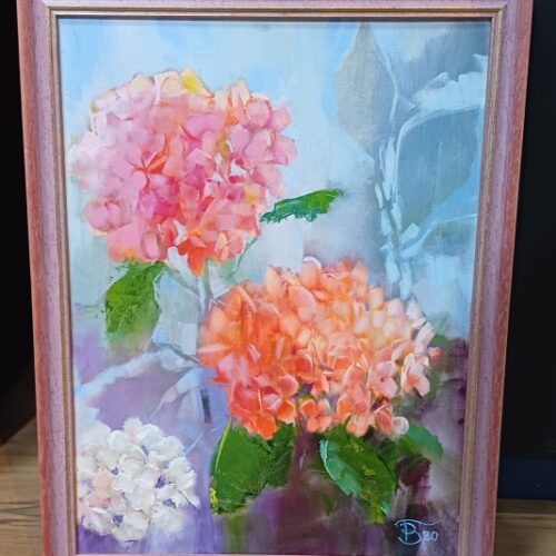 Картина "Гортензия", 40*30,х\м