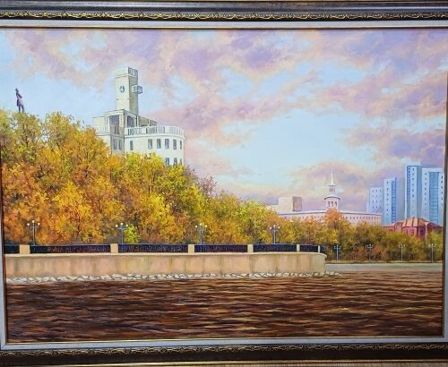 Картина "Утёс. Хабаровск", холст, масло, 50*70