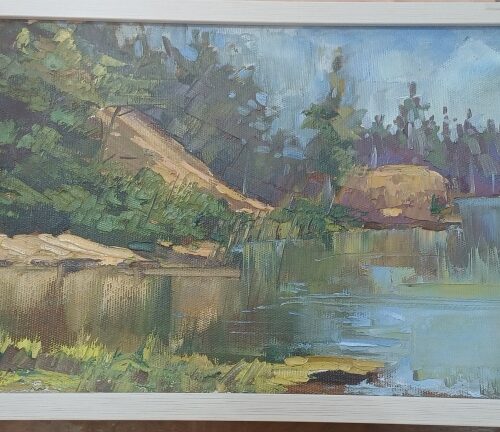 Картина "Тихий берег", 30*43,холст, масло