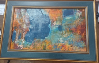 Картина "Абстракция", 23*37, энкаустика