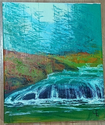 Картина интерьерная  "Ручей"-1 , пейзаж, 25*30, холст, масло